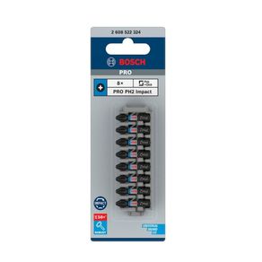 Bit-Phillips-Bosch-PRO-Impact-PH2-25mm-8-Pecas